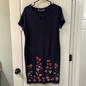 NWOT Karen Scott Embroidered Tshirt Dress